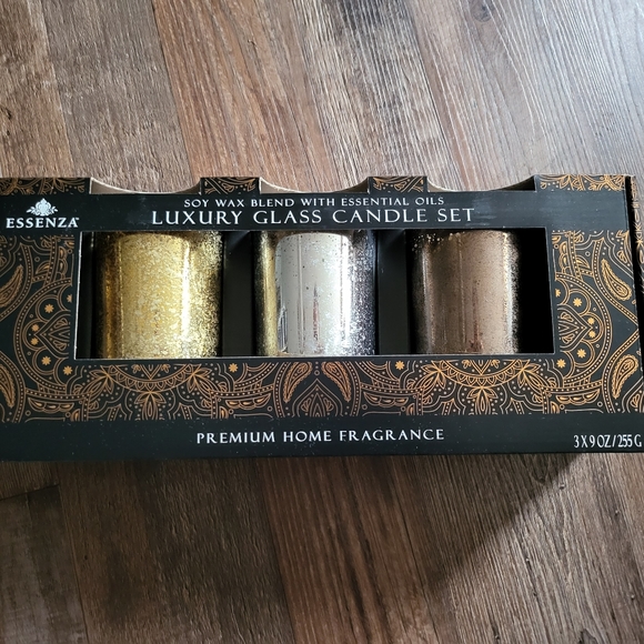 Essenza Candles Soy Wax Blend with Essential Oils Luxury Glass - Picture 5 of 8